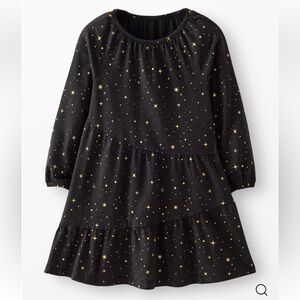 Hanna Andersson Black and Gold Starry Kids Dress